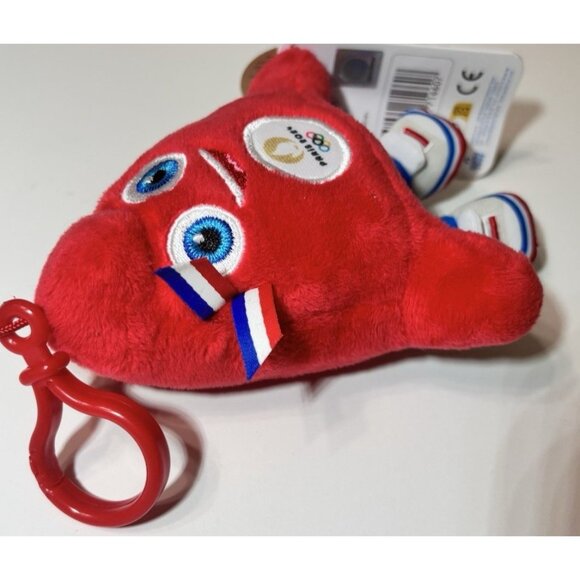 Paris 2024 Summer Olympics Plush Bag Clip Mascot 6" Officially Licensed NWT NEW! - Picture 4 of 5
